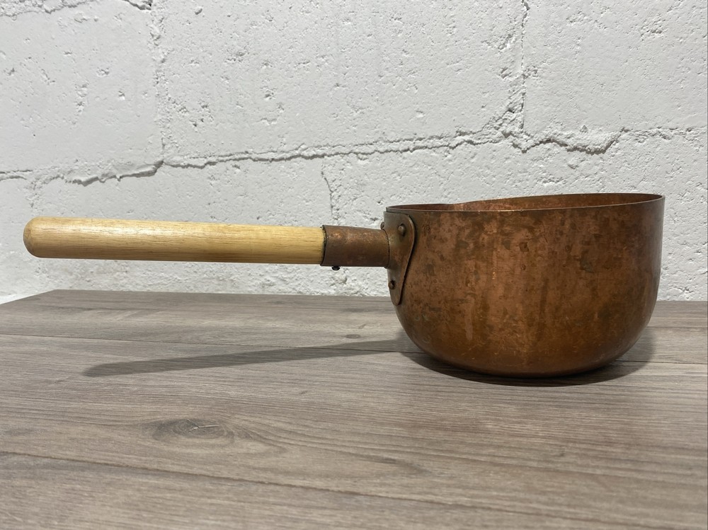 Antique French Winemaker Tool Scoop Copper