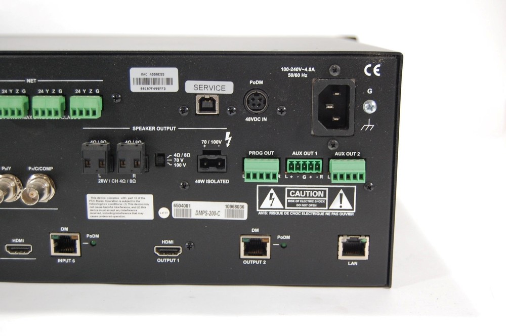 Crestron DMPS200C Digital Media 200 Conference Presentation System - Black