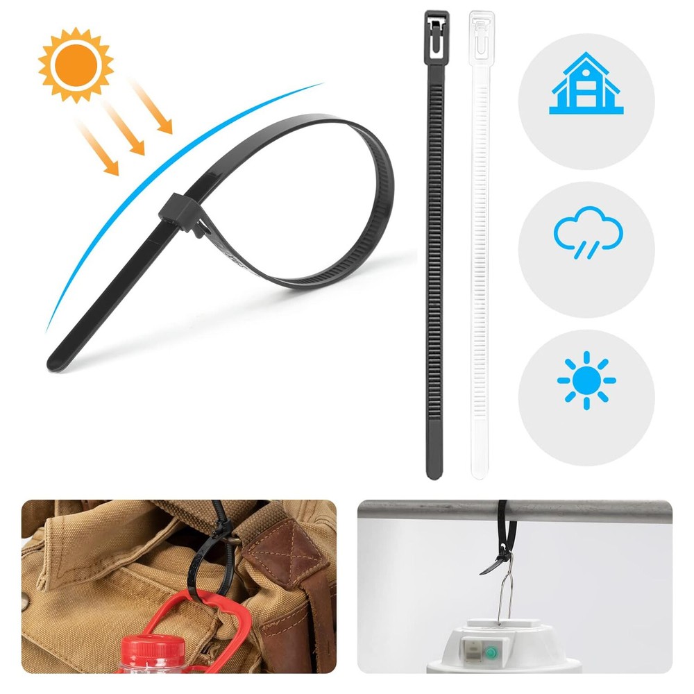 Cord Management Organizer Kit 4 Cable Sleeve Split with 76 Self Adhesive