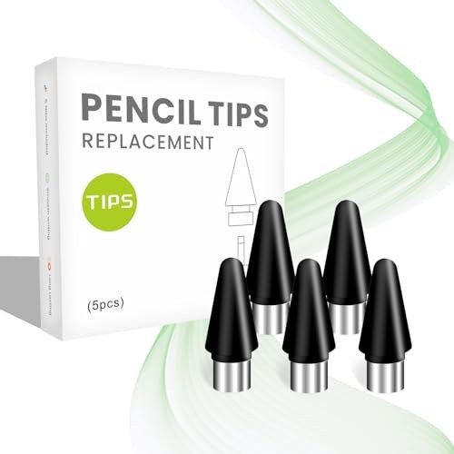 Replacement Pencil Tips for  Stylus Pencil KD503, 5 Pack, Black
