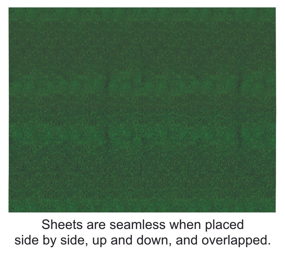 N Scale Grass Model Train Scenery Sheets –5 Seamless 8.5x11 Dark Green
