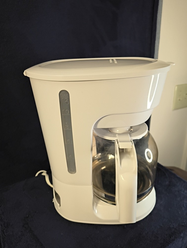 White 12 Cup Drip Coffee Maker