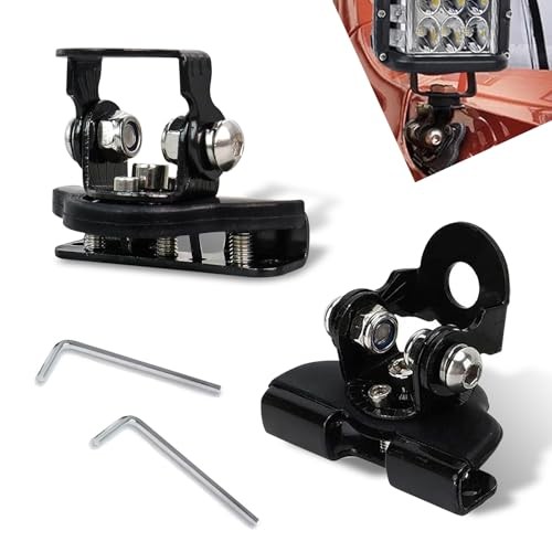 Light Bar Mounting Brackets, LED Work Light Mount Clamp Holder, 2 PCS Black