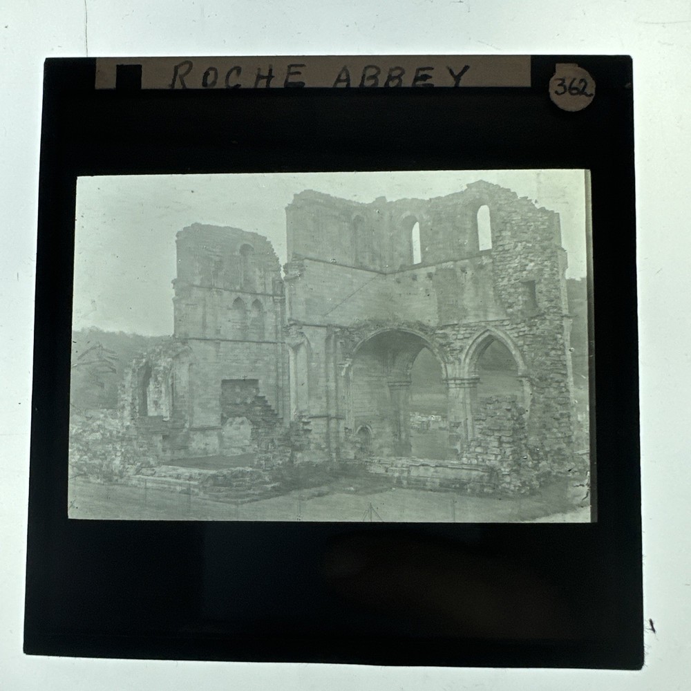 Antique Magic Lantern Slide Roche abbey