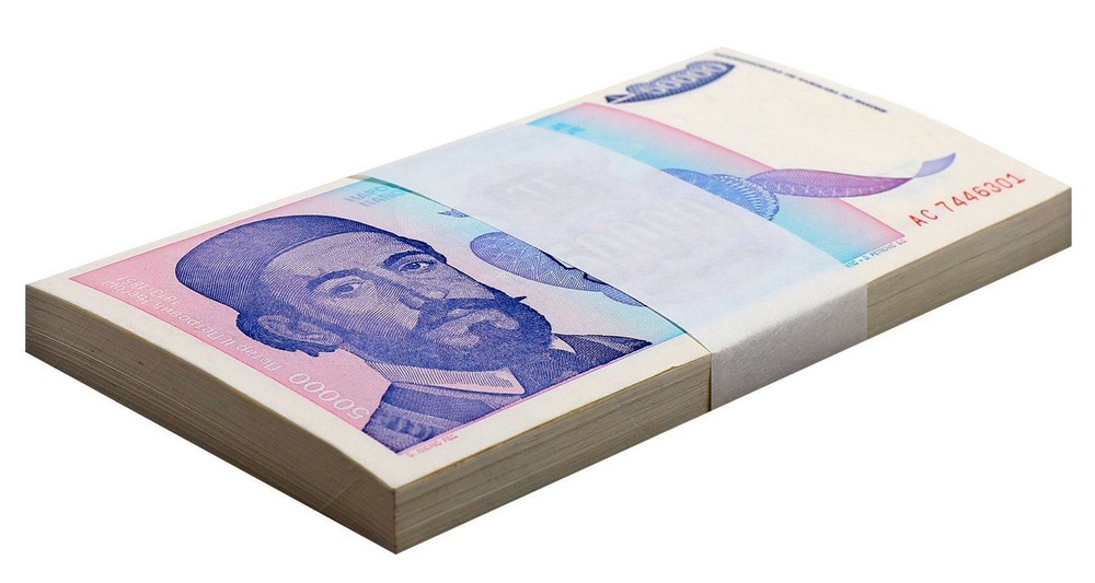 Yugoslavia 50000 Dinara, 1993, P-130, UNC X 100 PCS Bundle Pack