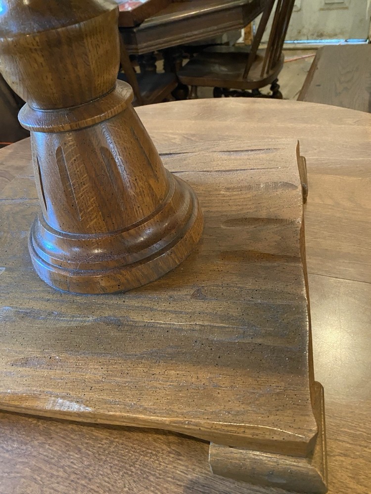 A Brandt Ranch Oak Pedestal End Table - Nice!
