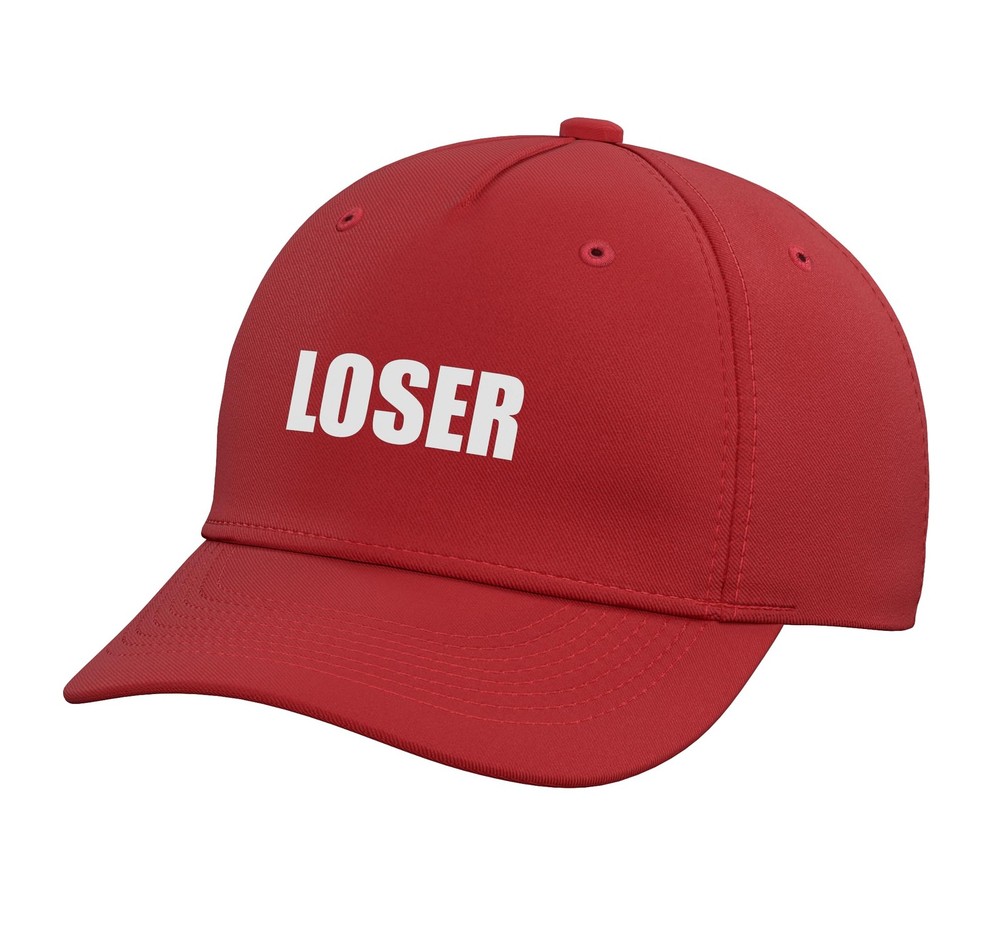 Loser Adjustable Printed Baseball Hat, Red One Size,