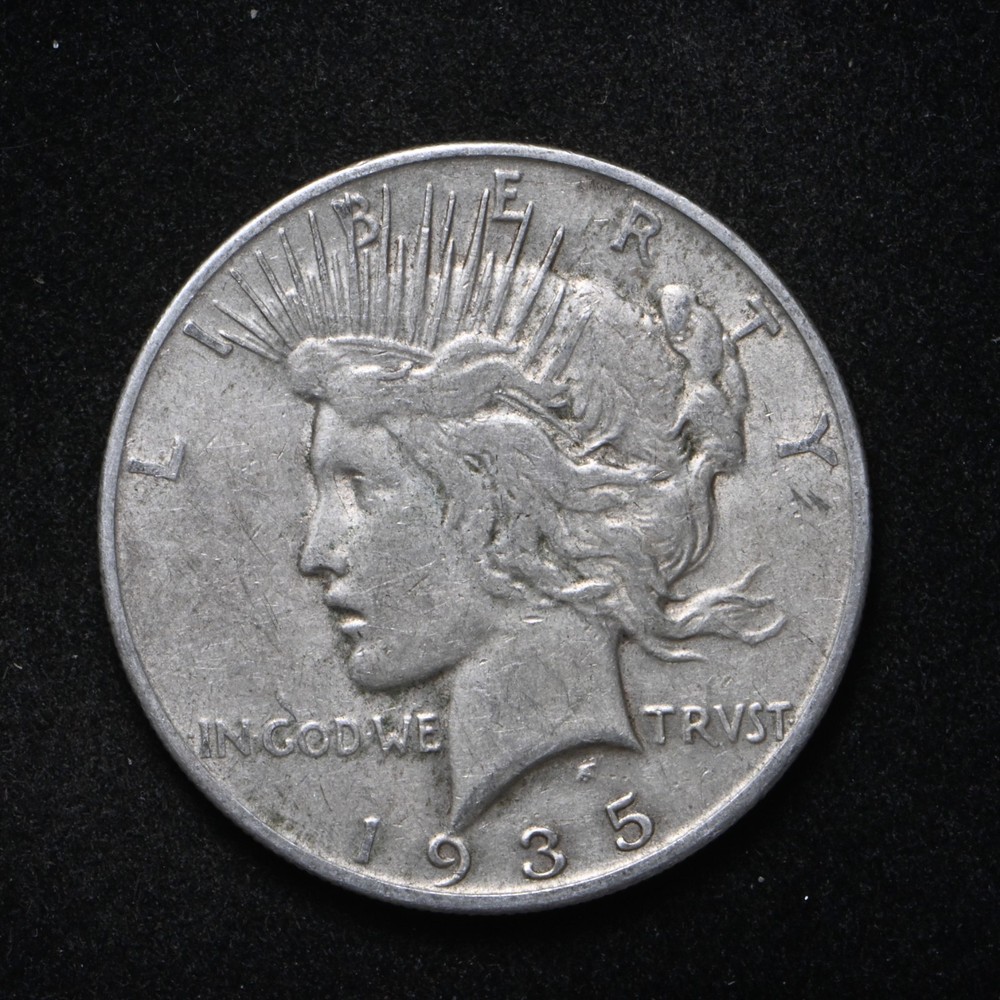 1935-S Peace Silver Dollar (cn16824)