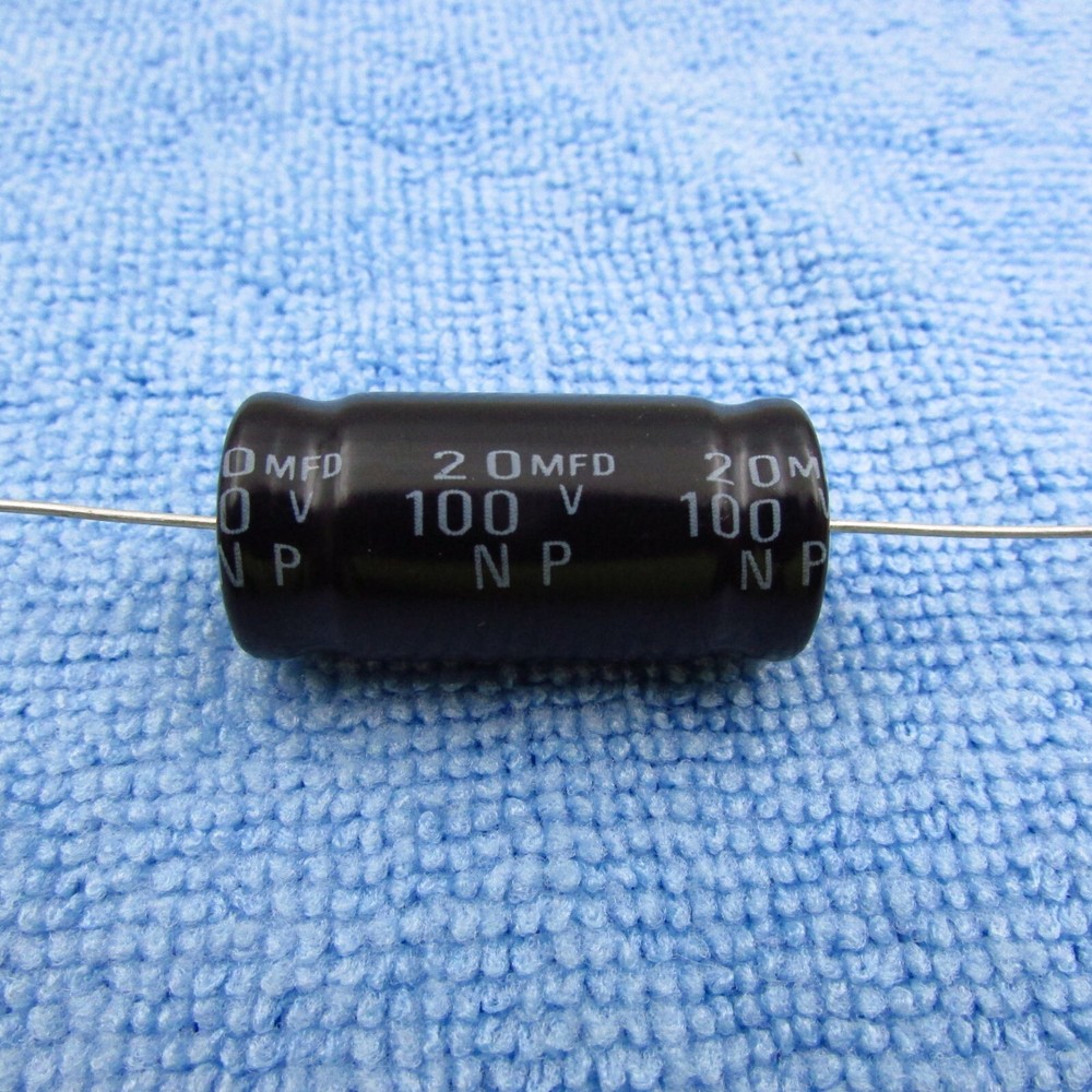 Qty 2 20uF 100V Electrolytic Non-Polarized Speaker Crossover Capacitor