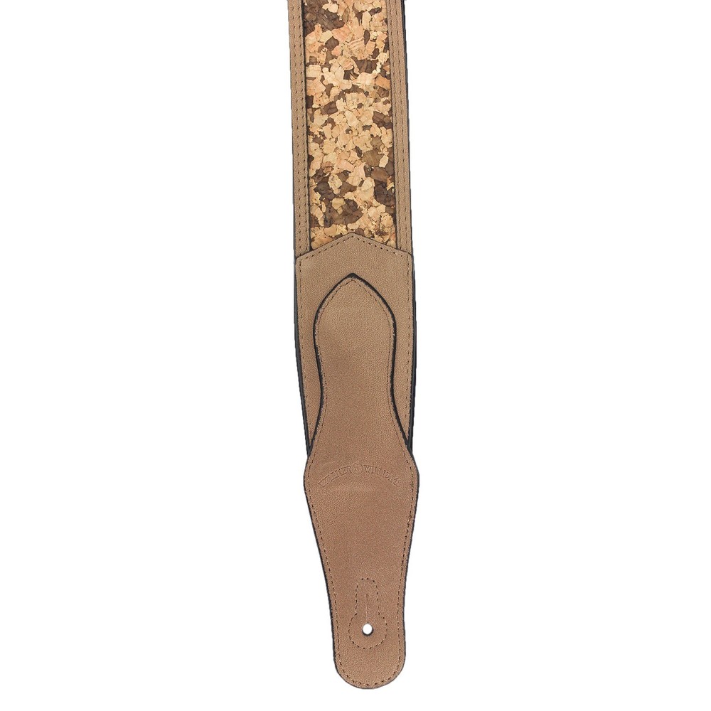 Walker & Williams W-04 Natural Cork & Leather Guitar Strap