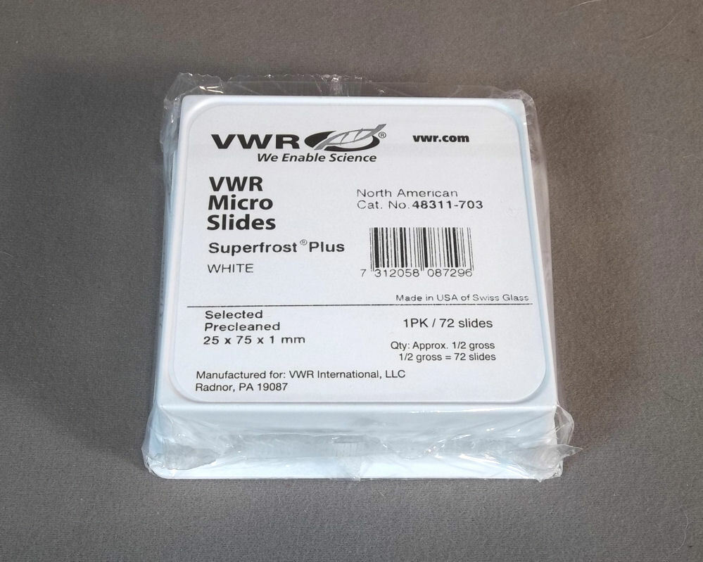Pkg-72 Super Frost Plus White VWR Microscope Slides