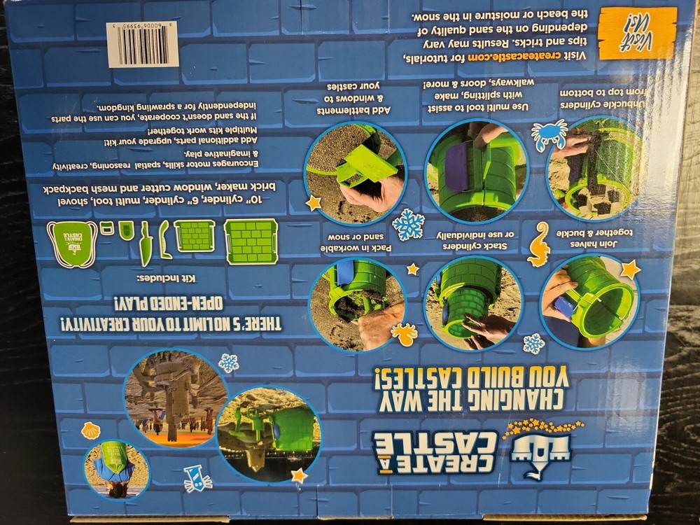 CREATE A SAND OR SNOW CASTLE KIT WITH *BONUS* BACKPACK *NEW*