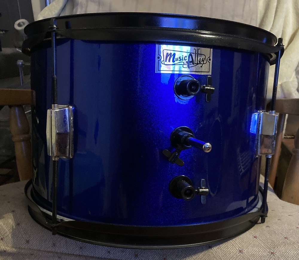 Deep Blue Glitter/sparkle Rack Tom Drum 10x14 Very Nice