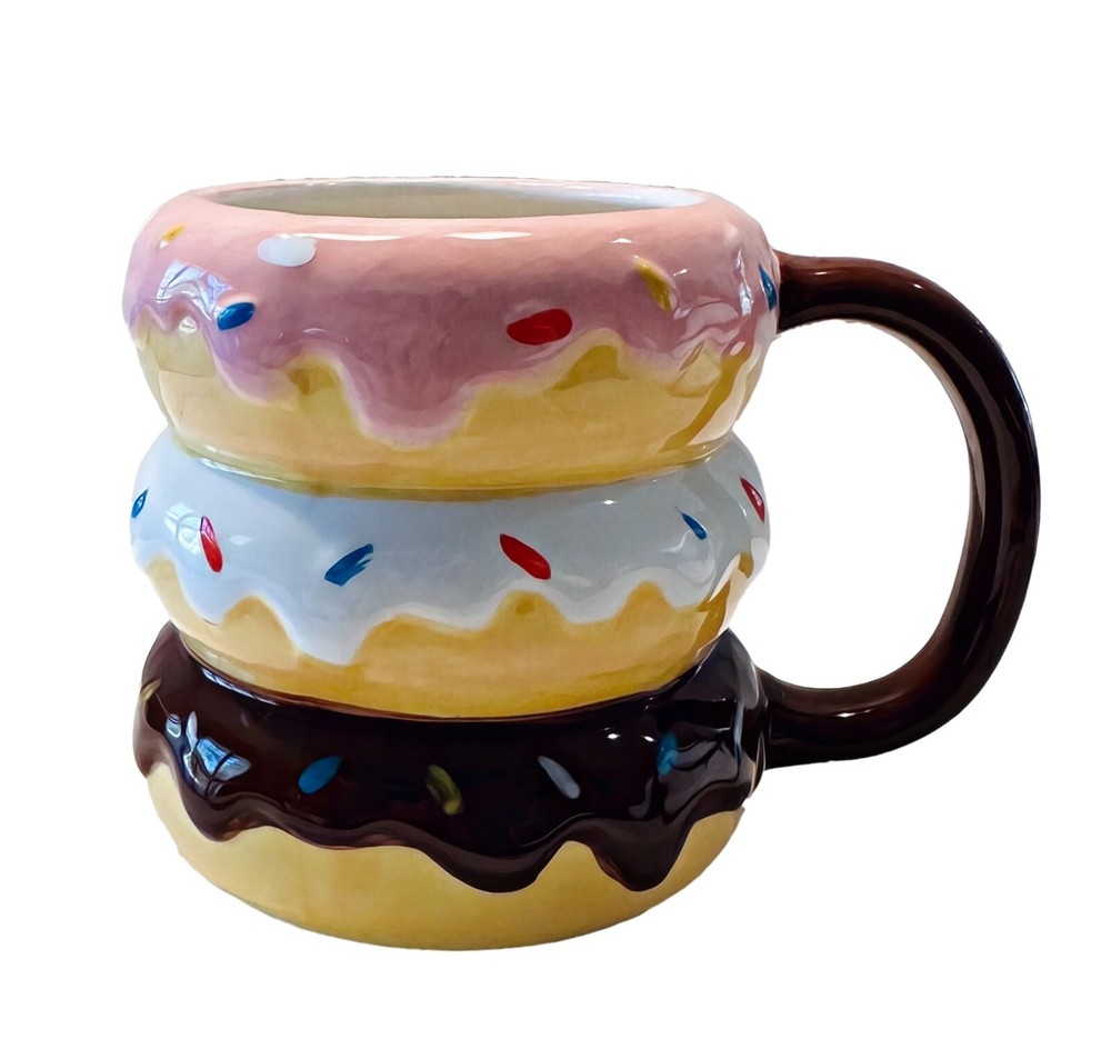 DEZICAKES Doughnut Coffee  Mug Large 16 oz Cup