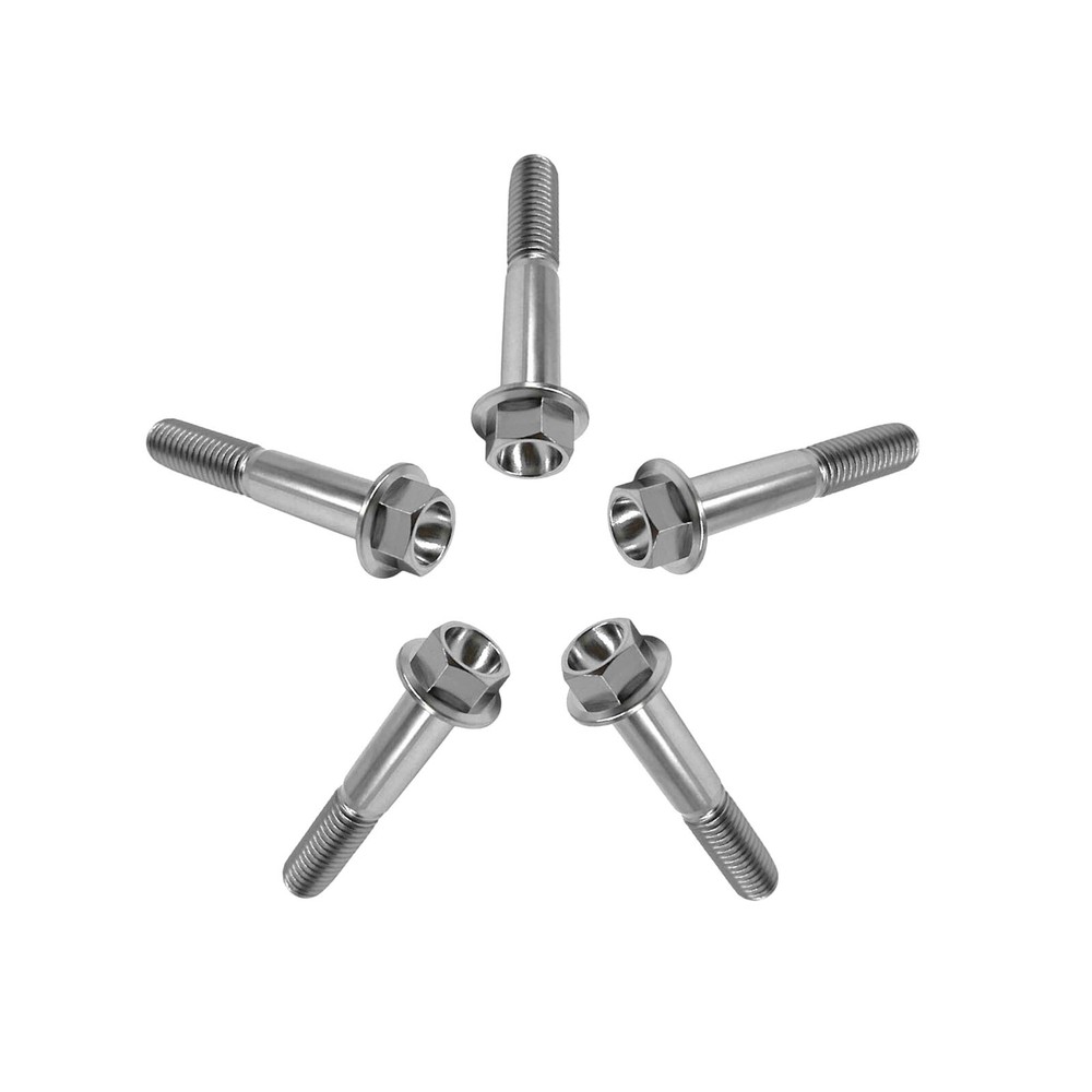 M6 Bolt Titanium Flanged Bolt Rison Titanium Flanged Bolt Titanium Hex Bolt 1PCS