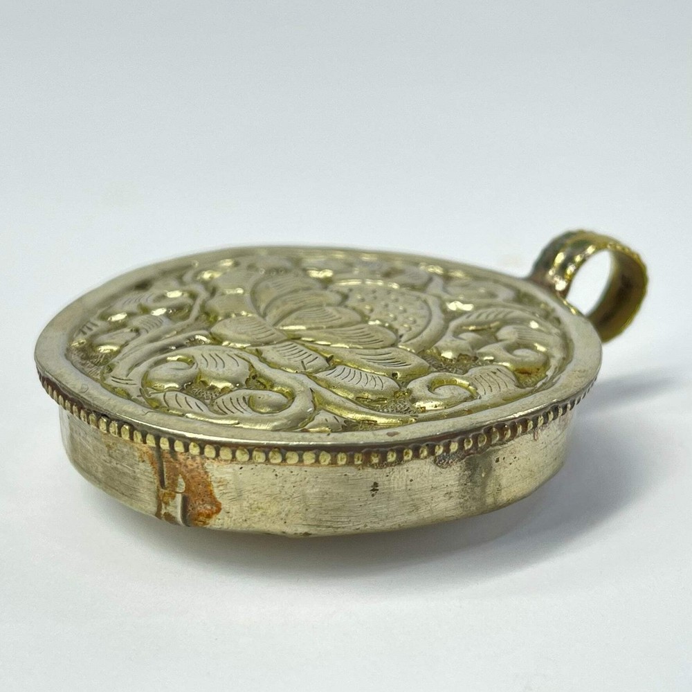 Tibetan Shell Repoussé Pendant