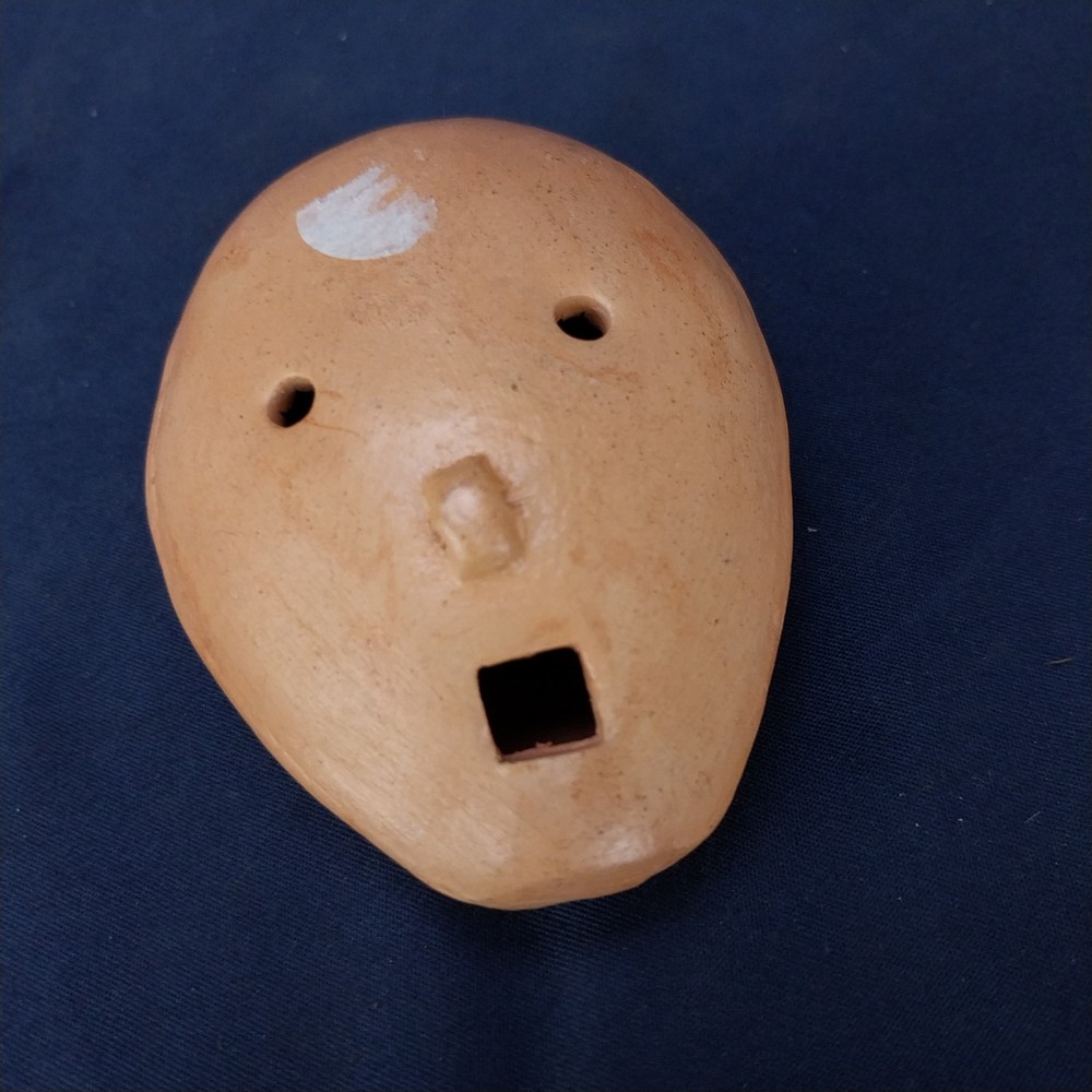 Vintage Handpainted Peruvian Terra Cotta Whistle