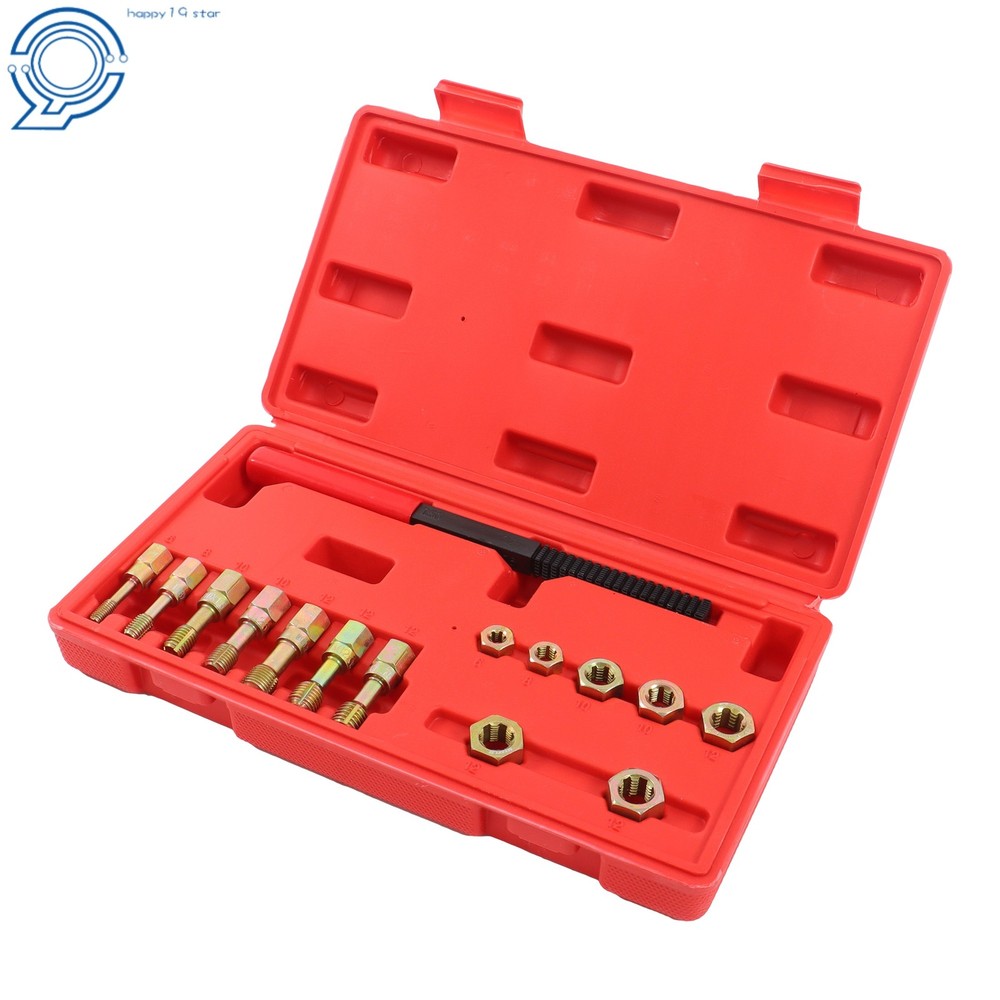 15pcs Metric Thread Chaser Set Rethread Repair Tool Thread Restorer Set M6-M12