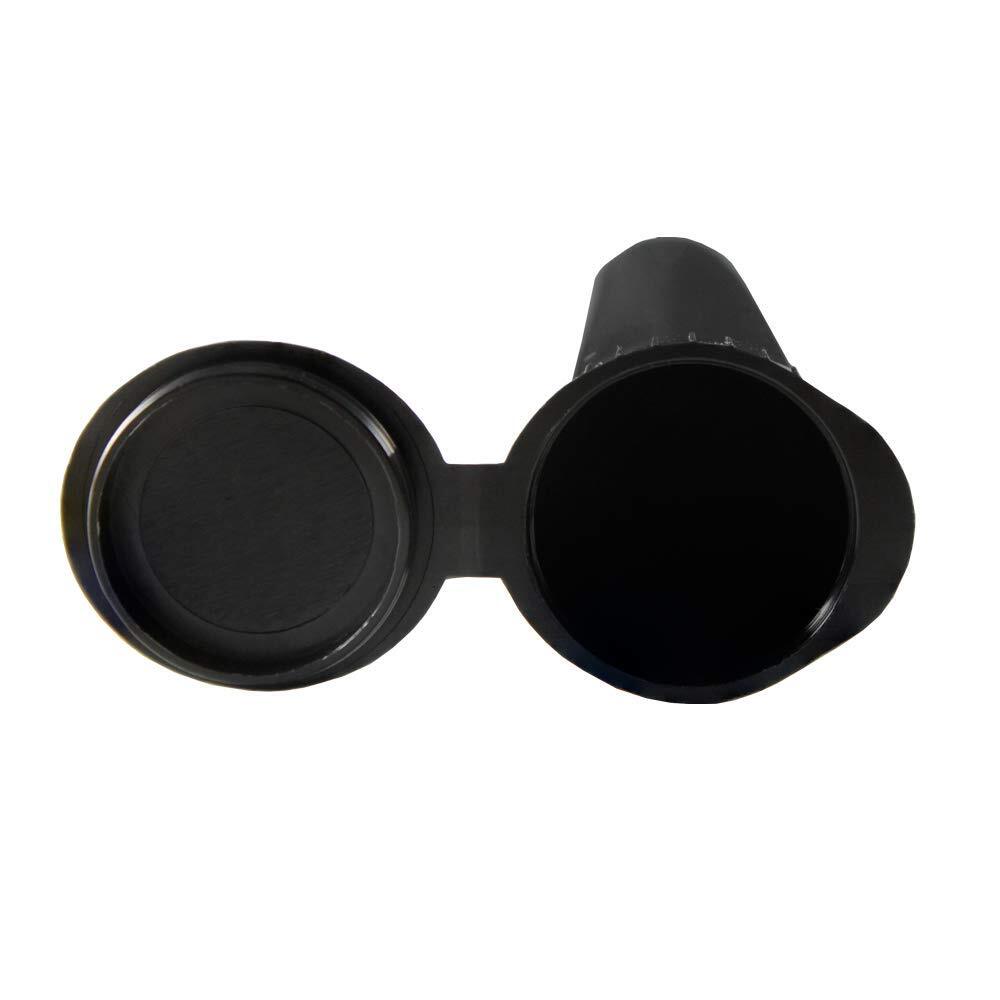10 Pack - Airtight 109mm Solid Black Squeeze Pop Top Container Tubes