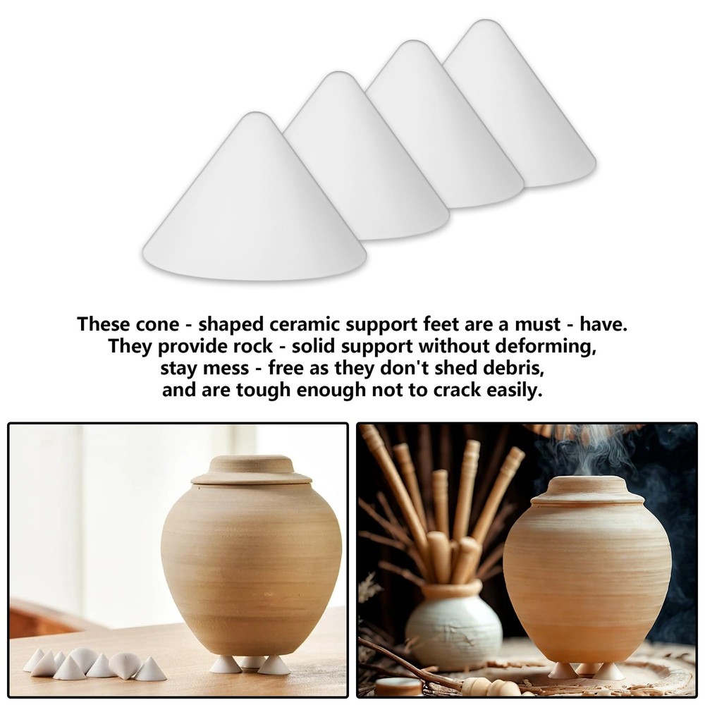 50 Pack Pottery Kiln Nails – High-Temperature Ceramic Refractory Cone Support...