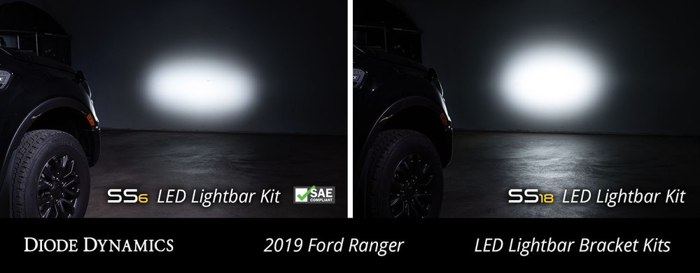 SS18 LED Lightbar Kit For 2019-2021 Ford Ranger, White Combo Diode Dynamics Diod