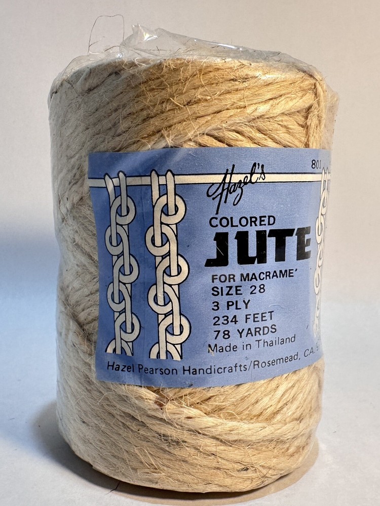 Hazels Colored Jute For Macrame Black And White