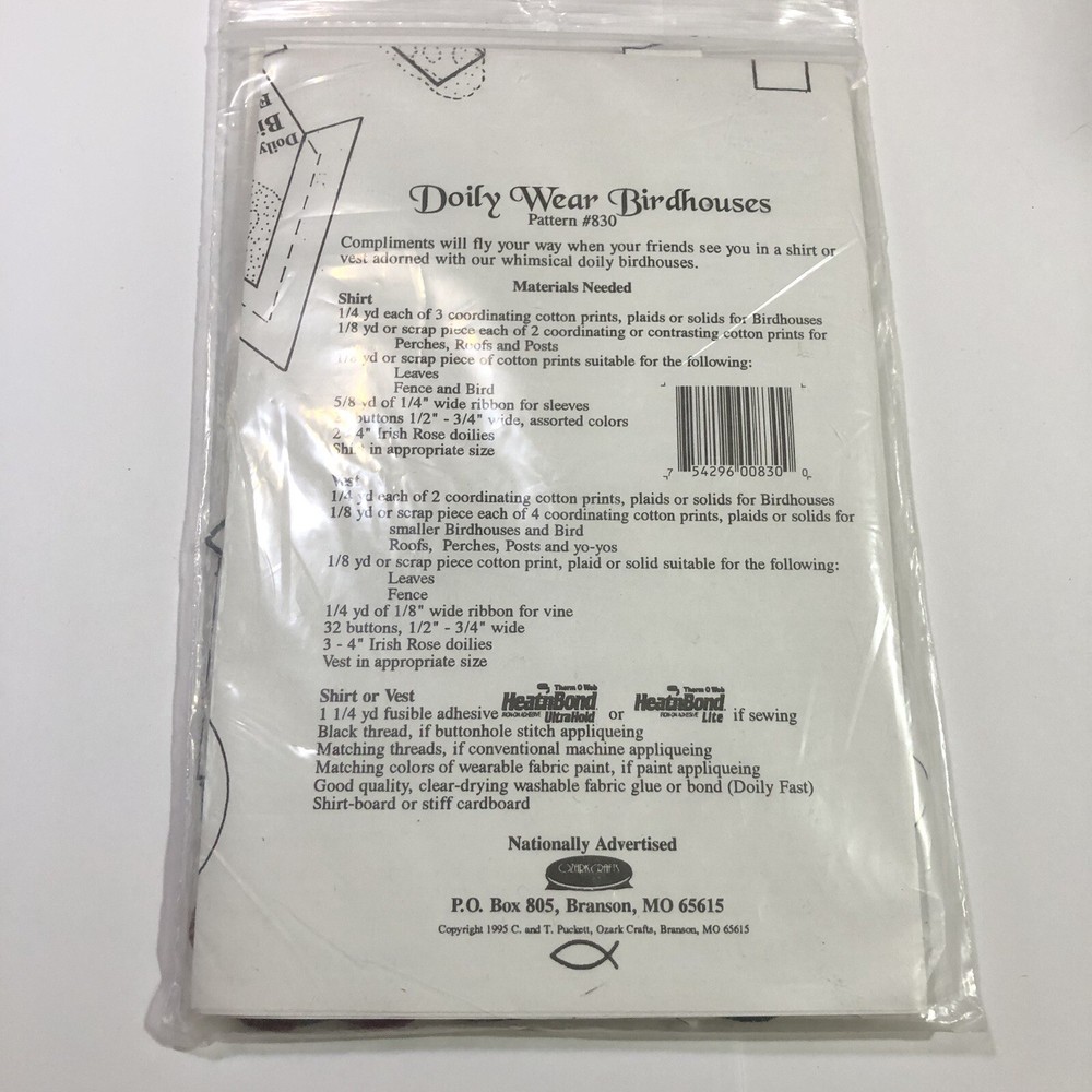 Birdhouses Applique Pattern Ozark Crafts