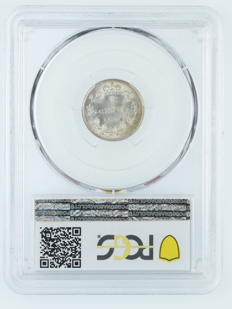1898 10C Silver Dime PCGS MS63 Gold Shield