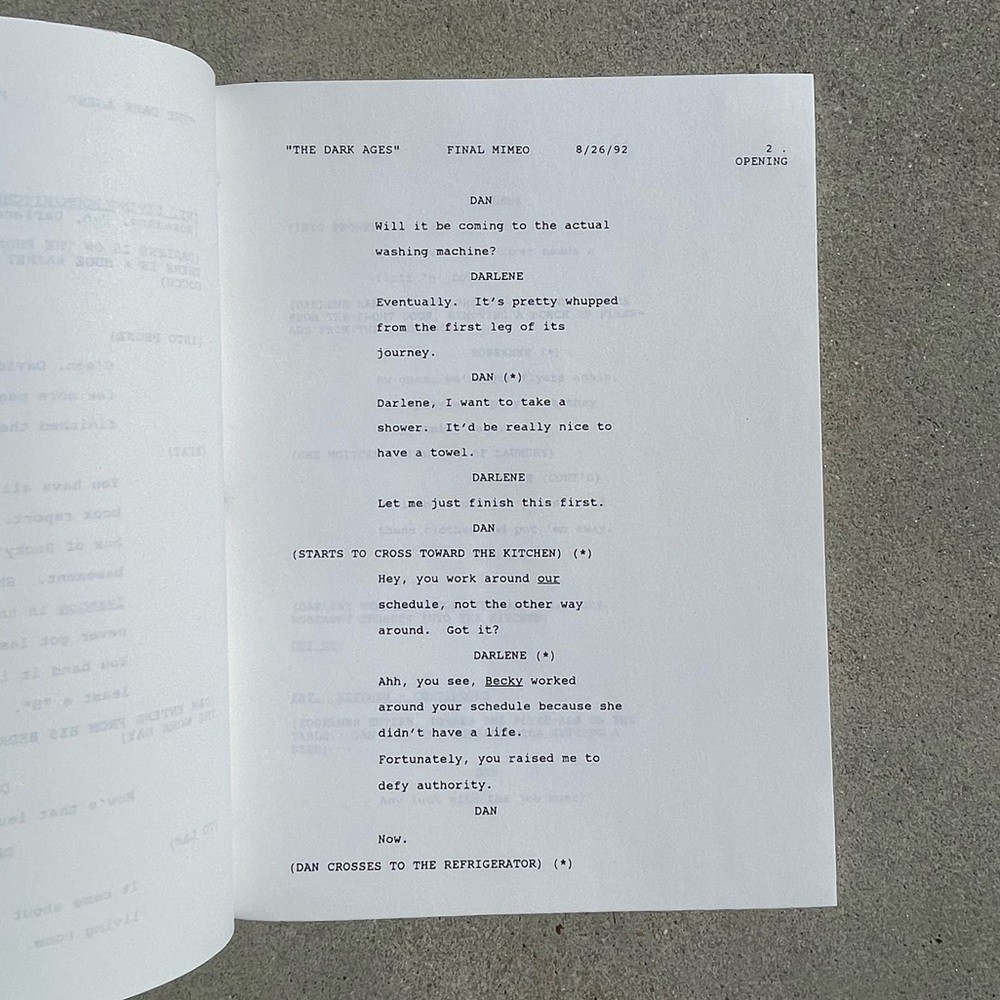 Roseanne 100th Episode Original Production Used Final Draft Script HISTORICAL!!