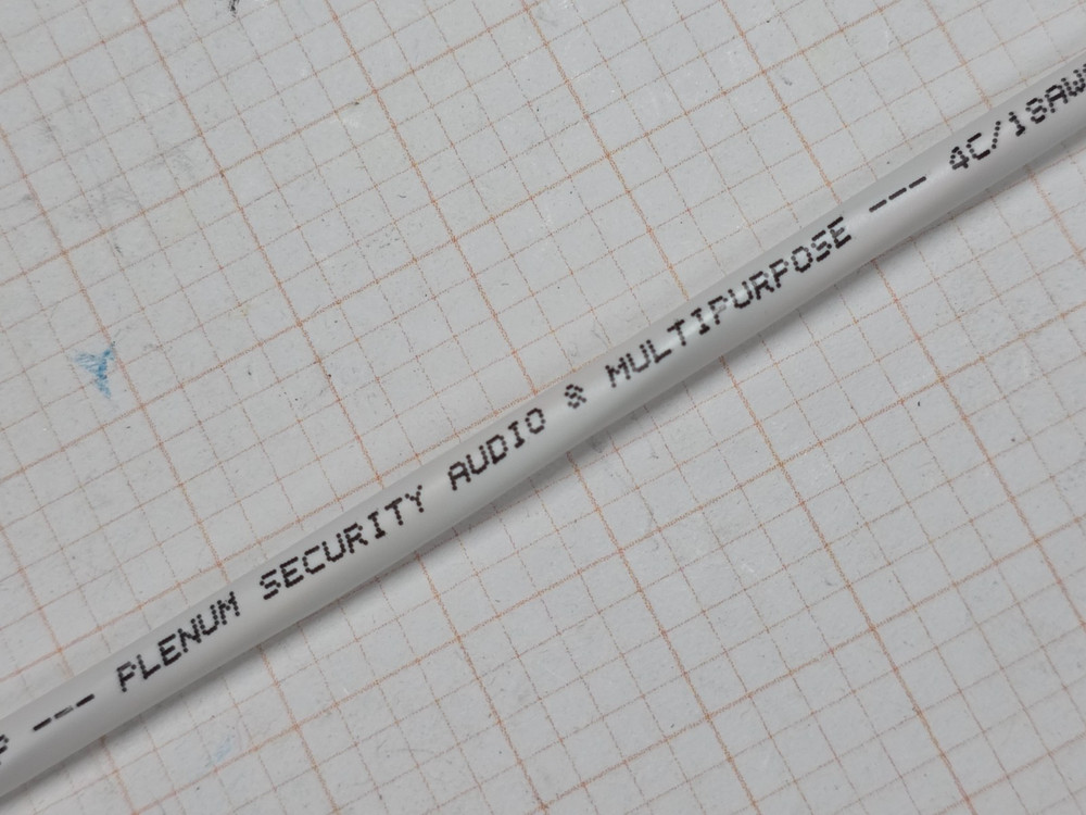 Structured Cable Products/SCP 18/4C Plenum Security/Alarm Cable White /100ft