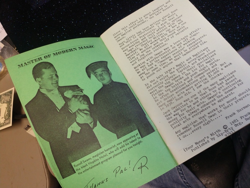 Frank Herman Your Money's Mirth Booklet
