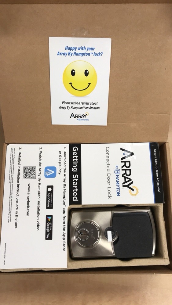 Array Connected Door Lock With Solar - New