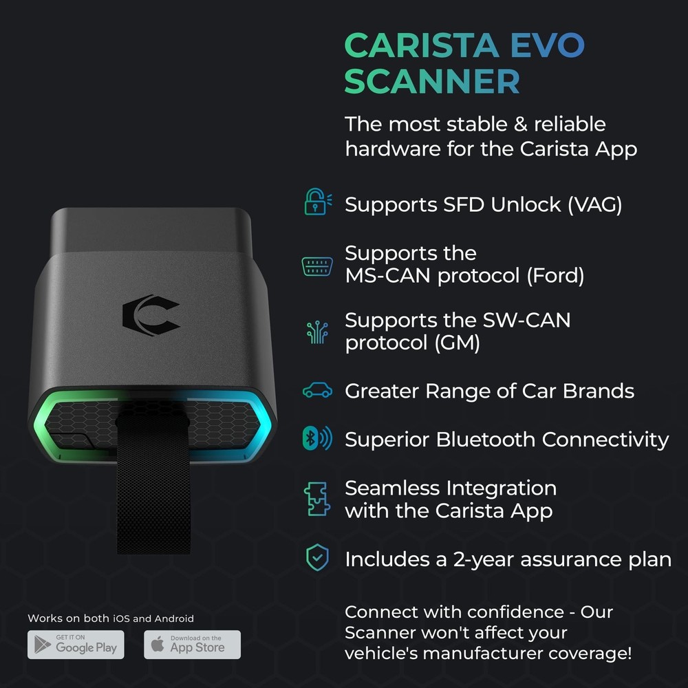 Carista EVO - Bluetooth OBD2 Scanner - Car Diagnostic Tool & Code Reader with...