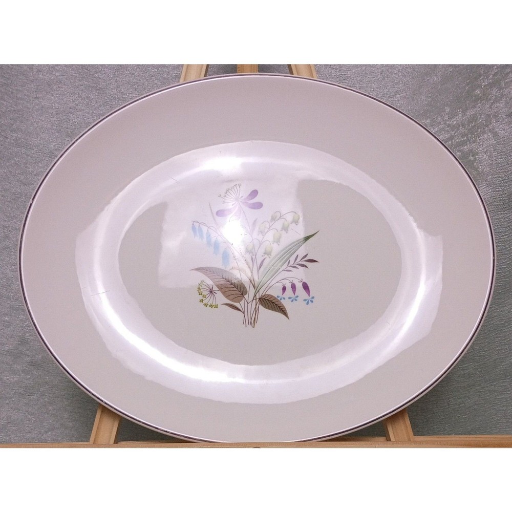 Edwin M. Knowles China Company "Chalet" Pattern Vintage Serving Platter