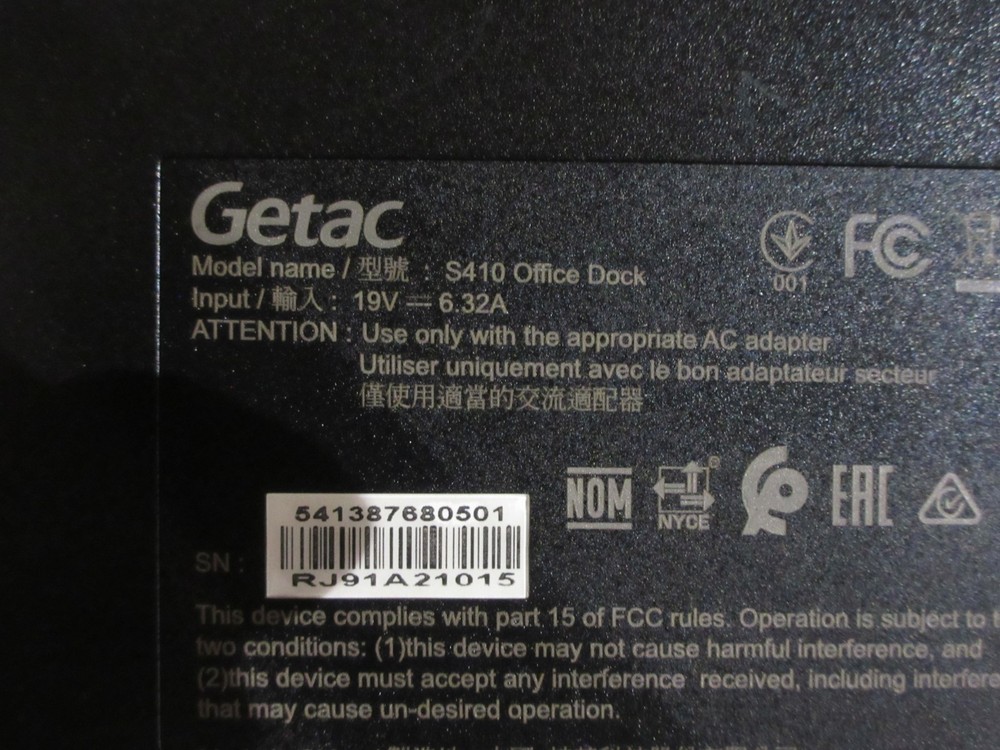 Getac S410 Office Dock Docking Station
