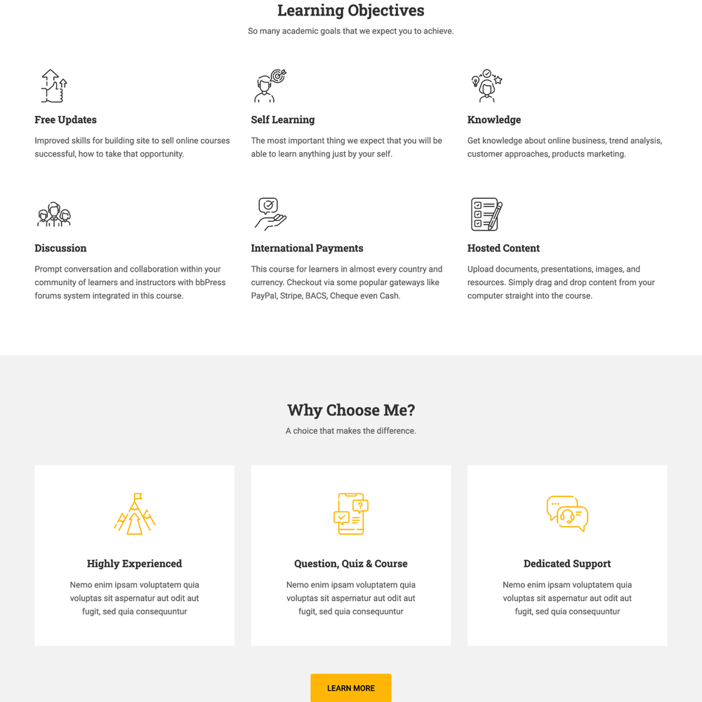 Instructor Website Design with Free VPS Web Hosting and Installation