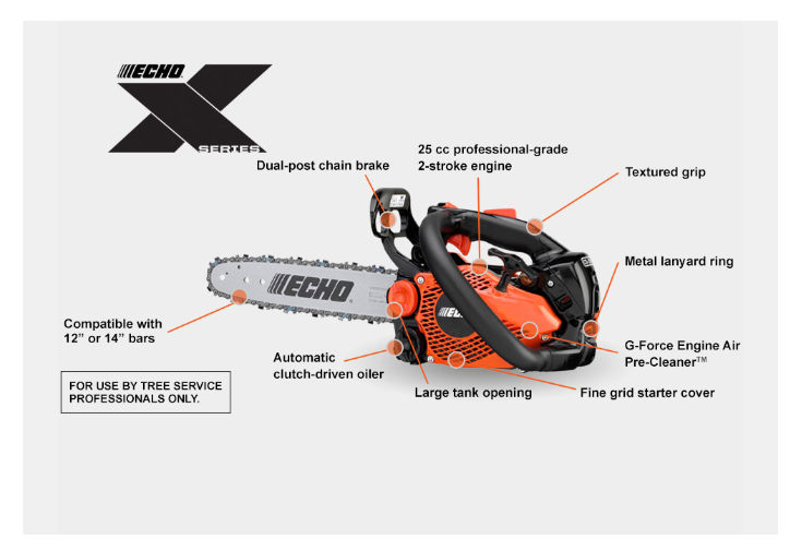 ECHO 12" CHAINSAW-CS-2511T-12