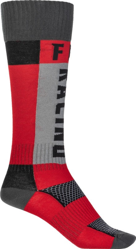 Fly Racing MX Red Grey Thick Socks