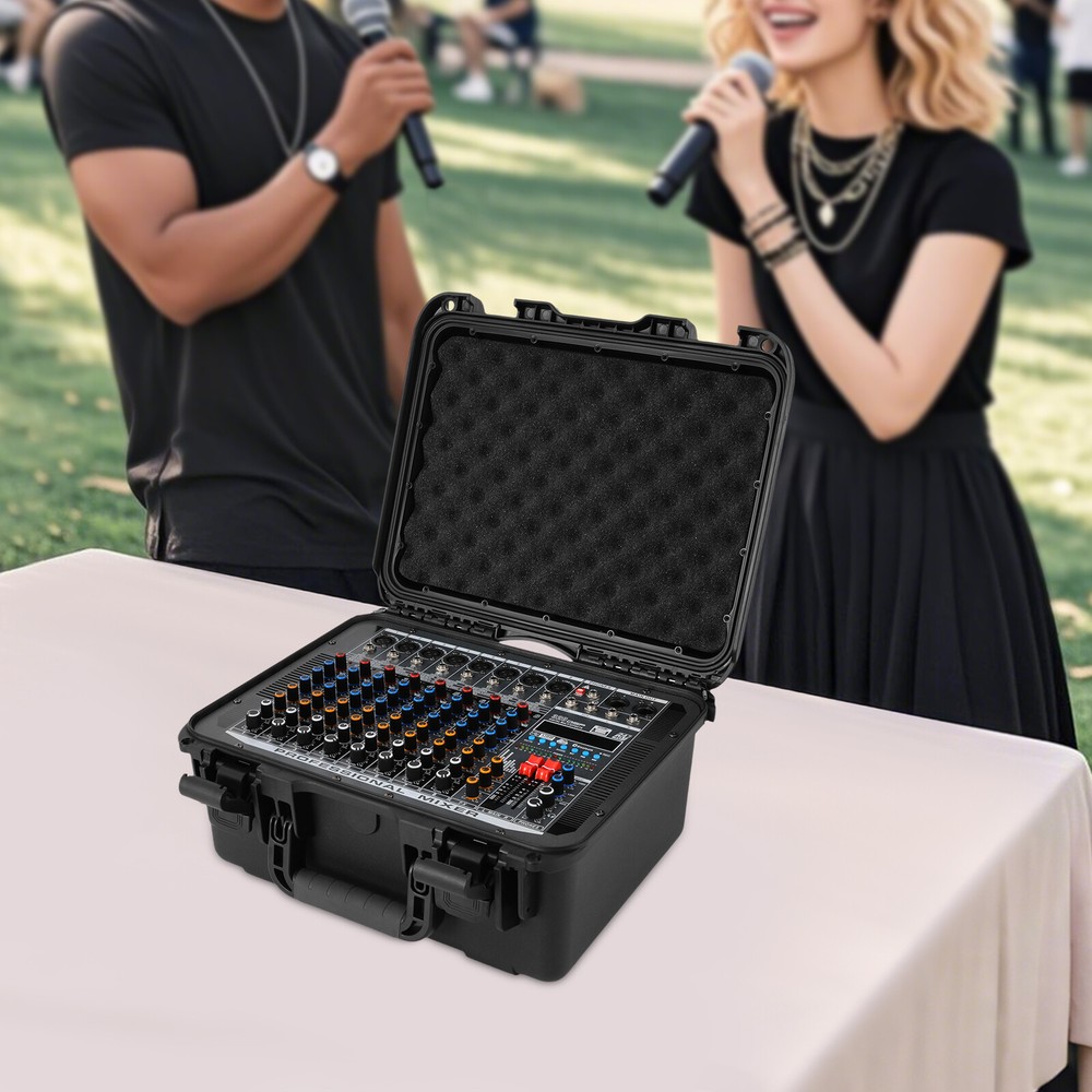 8-Channel Professional Bluetooth Live Studio Audio Mixer USB Mixing Console