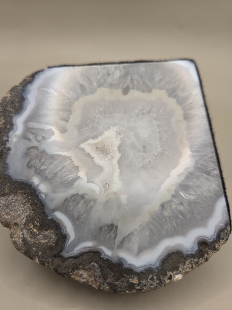 Natural Agate Geode Paperweight Felt Lined