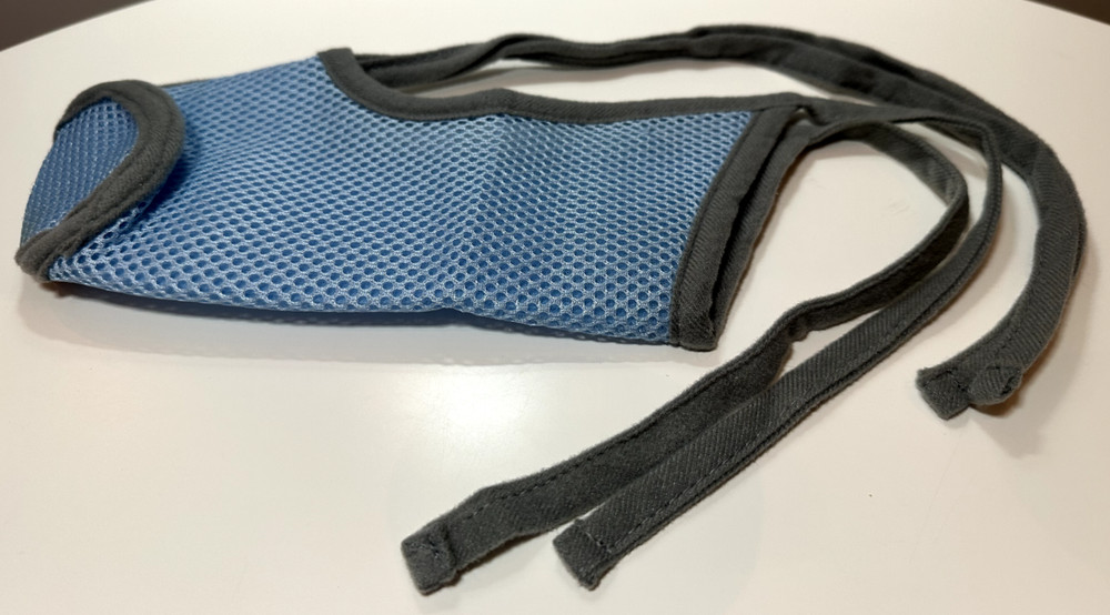 Handou Dog Muzzle & Mask, Blue & Gray Cloth, Size M