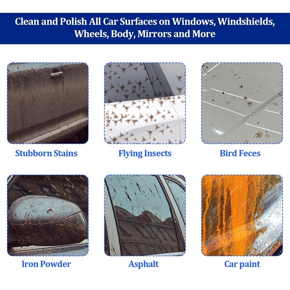 Clay Mitt - Auto Detailing Microfiber Clay Bar, Medium Grade, Blue