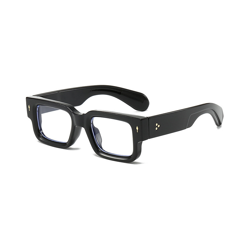 Men Women Rectangle Blue Light Blocking Thick Frame Reading Glasses Retro Reader