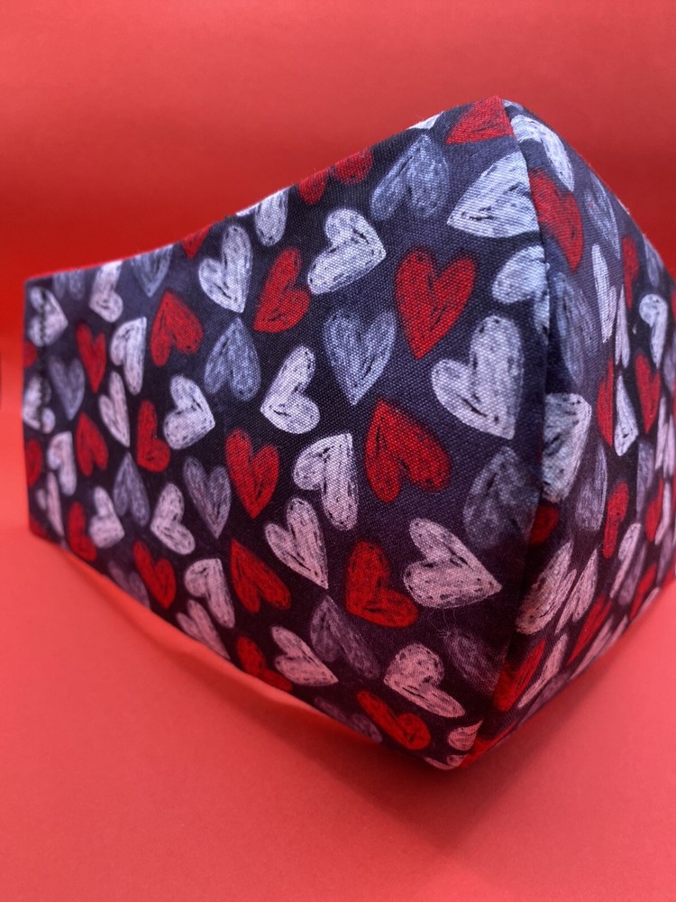 Chalk Board Hearts Mask With Filter Included