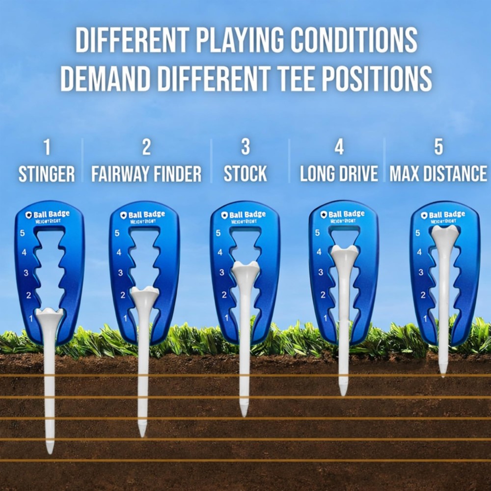 Adjustable Golf Tee Height Tool – Precision Height Setter for Consistent Swings