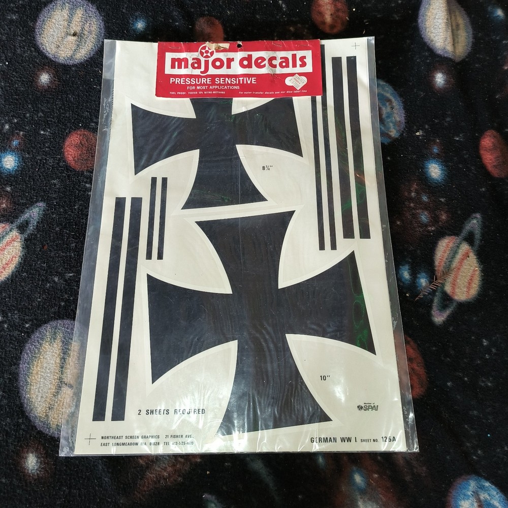 NOS Major Decals | For RC Airplane | World War 1