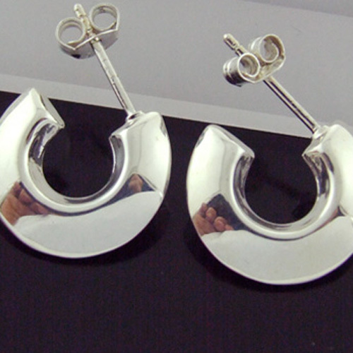 Earrings Genuine Real Hallmarked 925 Solid Sterling Silver Stud Hoop Design