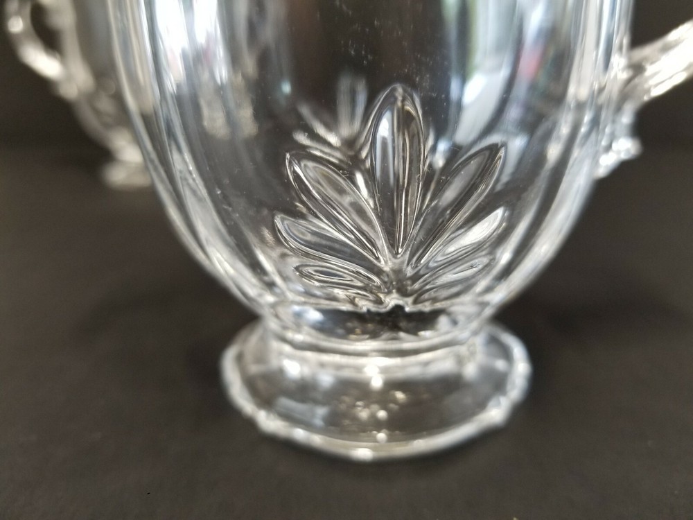 Fostoria Baroque Clear Creamer & Sugar