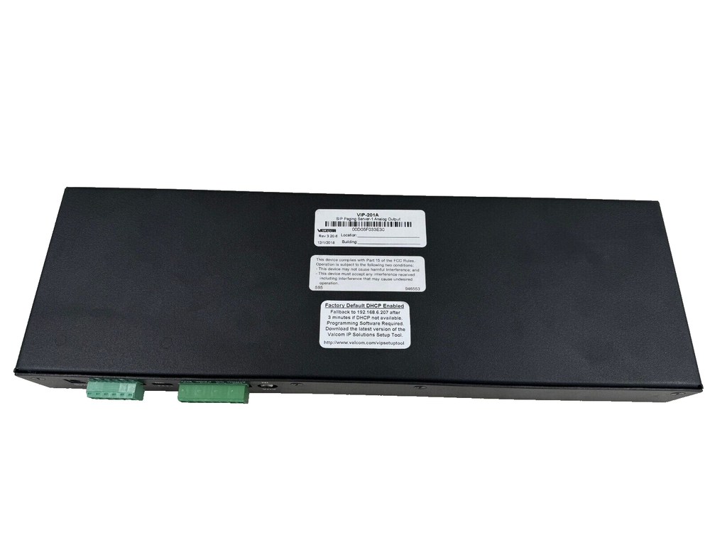 Valcom PagePro IP V201A Paging System