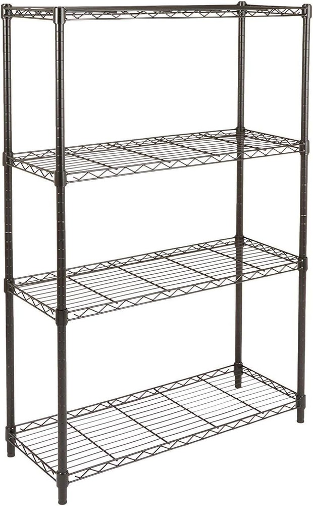 4 Tier Adjustable Heavy Duty Wire Rack Storage Shelf for Kitchen, Garage
